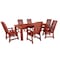 Highwood Usa Weatherly 7pc Rectangular Outdoor Patio Furniture Dining Set 84 x 42 AD-ST7WL1CO5AA-RED - alternate 1